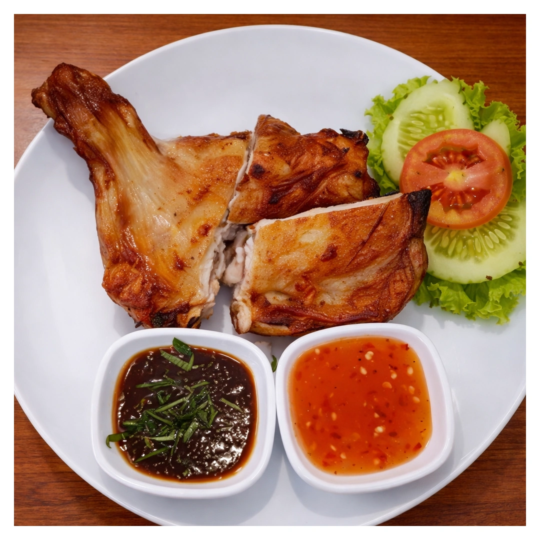 Grilled Herb Chicken Drumstick at Som Tam Tid Zaeb in Pattaya