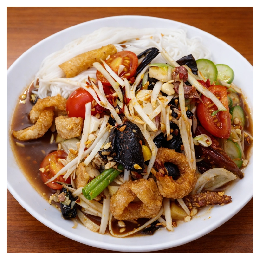 Mixed Somtam (Tam Mua) at Som Tam Tid Zaeb in Pattaya
