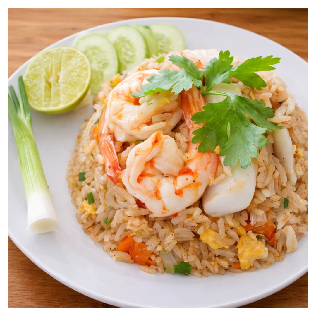 Seafood Fried Rice at Som Tam Tid Zaeb in Pattaya