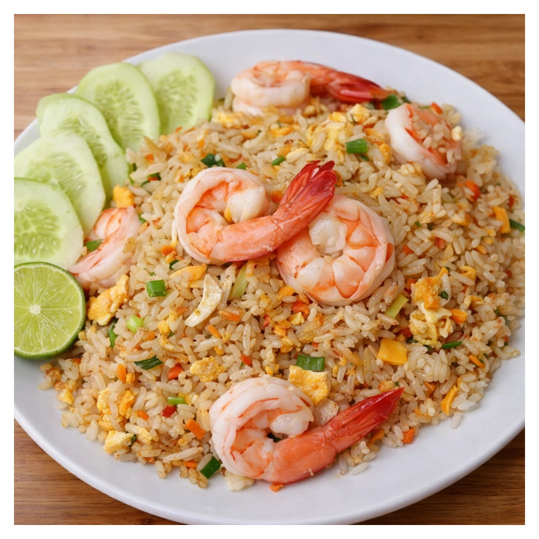 Shrimp Fried Rice at Som Tam Tid Zaeb in Pattaya